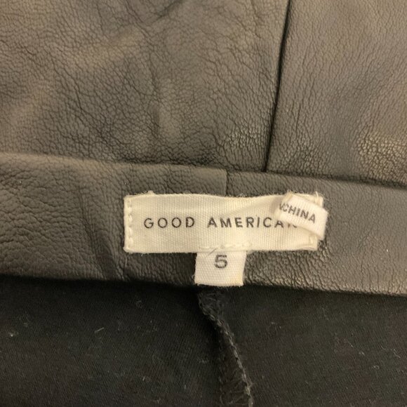 Good American Good Waist Vegan Leather Pants Faux Leather Leggings 5 US 2XL - Picture 11 of 11